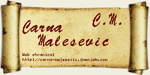 Čarna Malešević vizit kartica